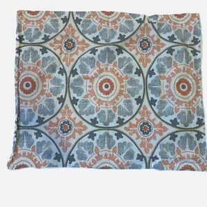 Pottery Barn Pillow Sham Set of 2 Veronica Medallion Orange Gray Standard 20x25